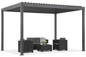 Lagos Premium 3x4 Garden Point свободностояща пергола за тераса антрацит и бяло