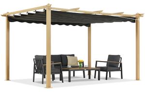 Барбадос пергола за тераса 3х4 м Garden Point woodlike-anthracite