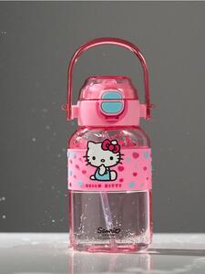 Sinsay - Бутилка с дръжка и сламка Hello Kitty - многоцветен