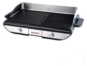 Електрически грил с подвижни плочи Gastroback Advanced Pro 42523, 2300W, 50х30 см, 90-240°C, Гладка/оребрена, Незалепваща, Тава за мазнина, Черен/инокс