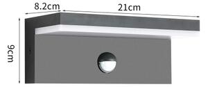 Brilagi-LED Външно стенно осветително тяло със сензор TESSI LED/10W/230V, антрацит, IP54