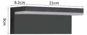 Brilagi - LED въшен стенен аплик TESSI LED/10W/230V черен IP54