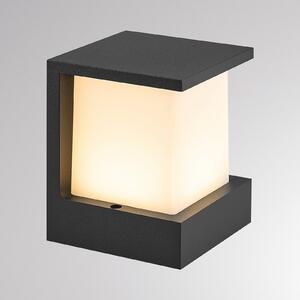 Molto Luce LED лампа за външна стена FYNN-Y, антрацит, 12 см, IP65, CCT с, Черен, Алуминий, Модерен