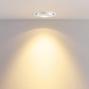 Molto Luce LED осветително тяло за вграждане в таван MAG MINI, бяло, Ø 10 см, CCT 18 V, Бял, Дневна/трапезария, Алуминий, Модерен, Осветителни тела за вграждане кръгли