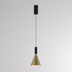 Molto Luce LED висяща лампа LORA I, месинг, Ø 15 см, с регулиране на яркостта, 40°, CCT, Затъмняване, Злато / месинг, Дневна/трапезария, Метал, Модерен