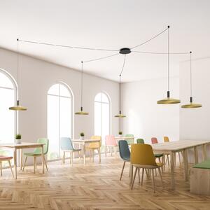 Molto Luce LED висяща лампа LORA II, месинг, Ø 24 см, с регулиране на яркостта, 40° CCT, Затъмняване, Злато / месинг, Дневна/трапезария, Метал, Модерен