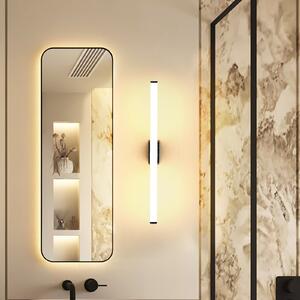 Molto Luce LED стенна лампа VINA S, черна, ширина 40 см, IP44, CCT, Черен, Баня, Алуминий, Модерен
