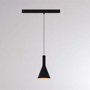 Molto Luce LED висяща лампа за шина LORA I, черна, Ø 15 см, 40° CCT, 3-фазна, Черен, Дневна/трапезария, Метал, Модерен, Релсова система