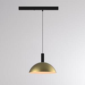 Molto Luce LED висяща лампа за релса LORA II, месинг, Ø 24 см, 40° CCT, 3-фазна, Злато / месинг, Дневна/трапезария, Метал, Модерен, Релсова система
