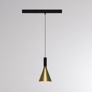 Molto Luce LED висяща лампа LORA I, месинг, Ø 15 см, 40° CCT, 3-фазна, Злато / месинг, Дневна/трапезария, Метал, Модерен, Релсова система