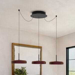 Molto Luce LED висяща лампа LORA III, черна, Ø 36 см, с регулиране на яркостта, 40° CCT, Затъмняване, Черен, Дневна/трапезария, Метал, Модерен