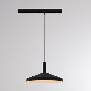 Molto Luce LED висяща лампа за шина LORA III, черна, Ø 36 см, 40°, CCT, 3-фазна, Черен, Дневна/трапезария, Метал, Модерен, Релсова система