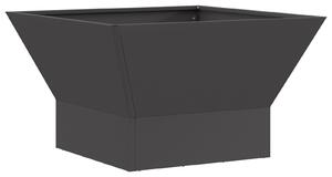 VidaXL Огнище Квадратно Черно 60x60x35 см Стомана