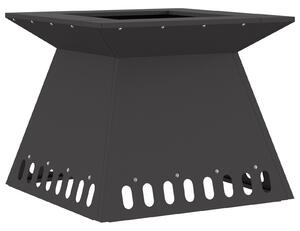 VidaXL Огнище Черно 48x48x40 см Стомана