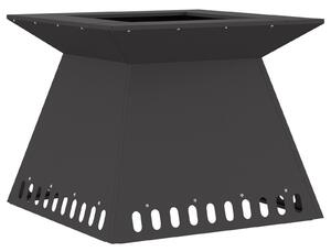 VidaXL Черно огнище 60x60x50 см Стомана