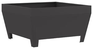 VidaXL Черно квадратно огнище 80x80x43 см от стомана