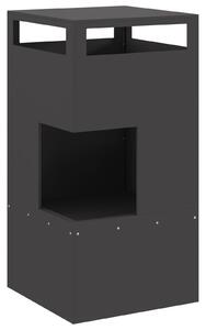 VidaXL Огнище Черно 50x50x100 см Стомана