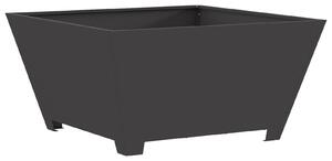 VidaXL Огнище Квадратно Черно 80x80x40 см Стомана