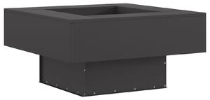 VidaXL Черно квадратно огнище 80x80x40 см от стомана