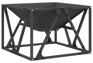 VidaXL Огнище Квадратно Черно 50x50x35 см Стомана