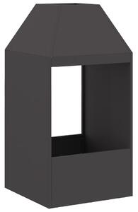 VidaXL Черно Огнище 50x50x100 см от Стомана