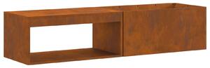 VidaXL Огнище с място за дърва 160x45x35 см от Weathering Steel