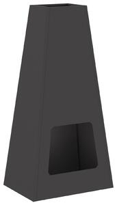 VidaXL Огнище Черно 50x35x100 см Стомана
