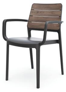 Тъмносив/тъмнокафяв пластмасов градински стол Deco Porto – Keter