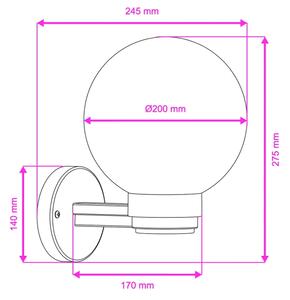 Brilagi - Външен стенен осветител HARBOR 1xE27/40W/230V IP33 антрацит/бял