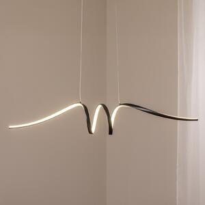 Milagro Lighting LED висяща лампа Loop, метал, черно-хром, 4000 K, Черен, Дневна/трапезария, Метал, Модерен