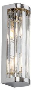 RABALUX Sybil, indoor wall lamp, chrome metal lamp with transparent glass shade, G9 2xMAX28W, H25,5cm, L8cm, without bulb, IP44