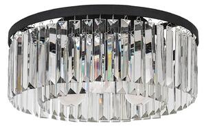 RABALUX Eloisa, indoor ceiling lamp, black metal lamp with transparent glass shade, E27 3xMAX25W, D40cm, H18,5cm, installation d