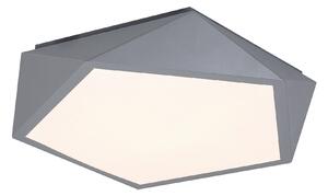 RABALUX Raffa, indoor ceiling lamp, grey metal lamp with white plastic shade, 30W, with shade: 1000lm, without shade: 1800lm, 30