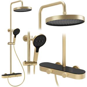 Комплект за душ Rea Creo Brush Gold