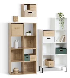 Рафт 5five Mix'n Modul, 8 отделения, MDF, 68x32x134 cm - Бял