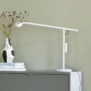 HAY LED лампа за бюро Fifty-Fifty, сива, 45 см, с регулиране на яркостта, Затъмняване, Сив, кабинет / офис, Алуминий, Дизайн