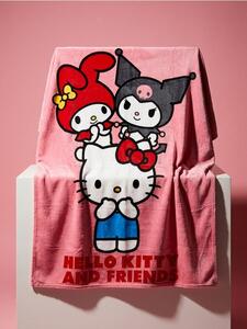 Sinsay - Одеяло с принт Hello Kitty - пастелнорозово