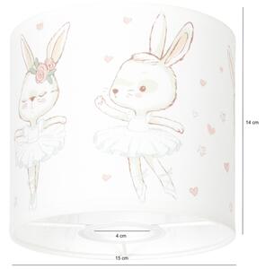 Brilagi - Универсален абажур BOBO E27 диам. 15 см бял/зайчета