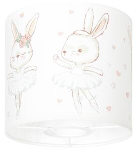 Brilagi - Универсален абажур BOBO E27 диам. 15 см бял/зайчета