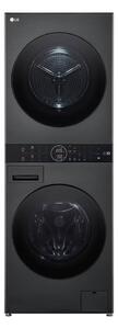 Комплект пералня и сушилня LG WT1210BBF, клас A, 12 кг. капацитет на пералня/10 кг. на сушилня, 1350 оборота в минута, 60 cm ширина, TurboWash 360, термопомпа, черни