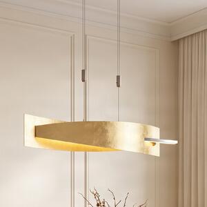 Lucande LED висящо осветление Marija, 101 cm, златист цвят, с възможност за, Затъмняване, Злато / месинг, Дневна/трапезария, Метал, Модерен