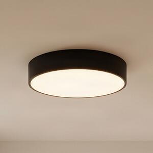 TEMAR LIGHTING Таванна лампа Cleo 400, черна, сензор, IP20, Ø 40 cm, метал, Черен, Дневна/трапезария, Метал, Модерен