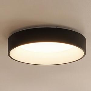 Arcchio LED лампа за таван Aleksi, Ø 45cm, черна, метал, CCT, Затъмняване, Черен, Кухня, Метал, Модерен