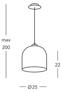 KOLARZ Chalet висяща лампа, Ø 25 cm, бяло/кафяво, стъкло/дърво