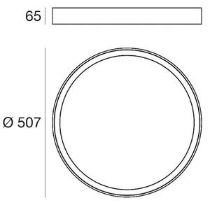 LED осветление за таван Tara R, Ø 50,7 cm, черно, алуминий, 3 000 K