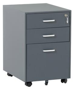 Офис контейнер Carmen CR-1802 J SAND, 3 бр. чекмеджета, заключване, прахово боядисан, метален, графит
