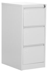Кардекс Carmen CR-1231 GR, картотека, 3x чекмеджета, прахово боядисан, метален, заключване, сив