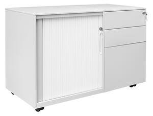 Кардекс Carmen CR-1852 ZH, картотека, 3x чекмеджета, 1x рафтове, прахово боядисан, метален, заключване, сив