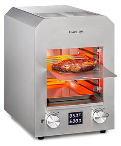 Klarstein Hannibal високотемпературен грил за вътрешна употреба 2.200W 850°C неръждаема стомана сребърен