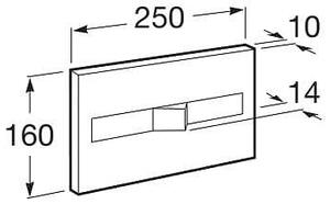 Roca WC комплект за вграждане INSPIRA SQUARE RIMLESS, капак забавено падане, структура DUPLO